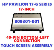 809301-001 Hp LCD Panel 17.3" Ag FHD Touch Screen 17-g133cl Pavilion