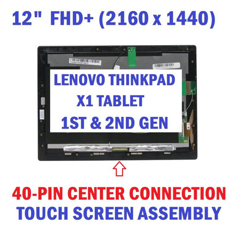 01AW807 01AW813 01AW789 01AW803 01YT229 12.0" FHD+ 2160x1440 LCD Touch Screen Display Bezel Frame Assembly Lenovo Thinkpad