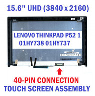 New Lenovo ThinkPad P52 15" 4K UHD touch LCD screen Module Bezel 01HY738