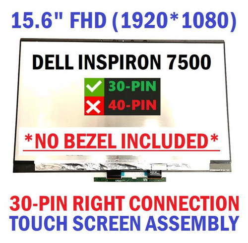 6vdkx 9661j Lp156wff(sp)(b1) OEM Dell LCD 15.6" Touch 7500 2-In-1 P97f