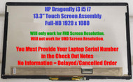 13.3" HP Dragonfly series touch screen LCD display assembly FHD l74089-001