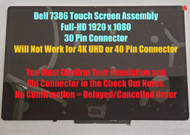 DP/N W3MGJ 8KPTV LCD Dispaly Touch Screen Bezel Dell Inspiron 13 7386 i7386