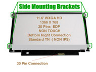 11.6" LCD Screen WXGA HD LED Diode N116BGE-EA2 Rev.C1 Compatible with Dell 11