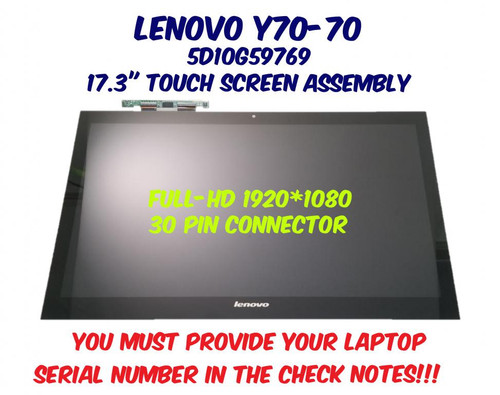 11s73049628 Lp173wf4 (sp)(f1) Oem Lenovo Lcd 17.3 Led Touch Y70-70 80du (ac85)