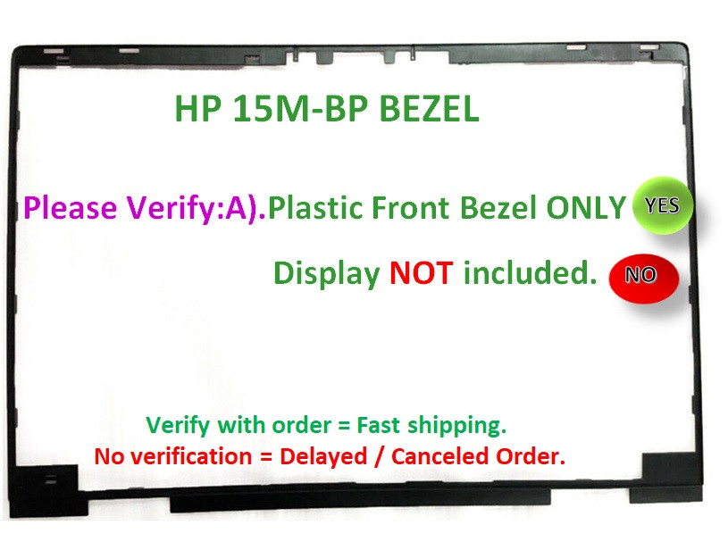 HP ENVY x360 15M-BP011DX BP111DX 15.6" FHD 925736-001 Touch Screen Assemb Bezel 