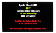New iMac A1419 EMC 3070 LM270QQ1 SD C1 Retina 5K LCD Screen Assembly 2017