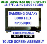 15.6" FHD LAPTOP TOP LCD SCREEN Assembly f Samsung Galaxy Book Flex 950QCG Blue