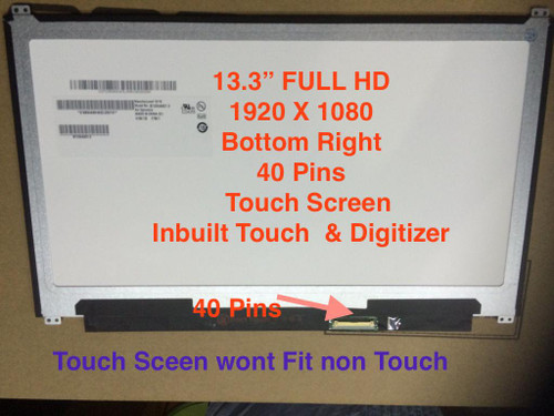 B133HAK01.0 13.3" FHD IPS TOUCH LCD Screen Panel 1920X1080 40 PIN eDP