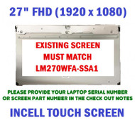 LG LM270WFA-SSA1 Touch Screen LCD Panel REPLACEMENT HP 27-D L75162-281