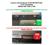 5D10S73325 11.6" Lenovo Chromebook C330 LCD Touch screen Assembly Bezel