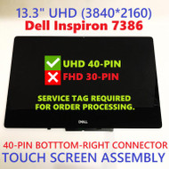 4K UHD LED LCD Touch Screen Digitizer Display Assembly Dell Inspiron 13 7386