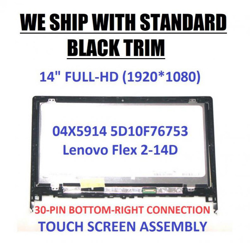 New 14" HD+ Touch LCD Screen Bezel Assembly Digitizer Lenovo Flex 2-14 14D