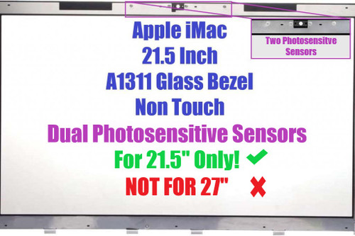 Apple iMac 21.5" Glass Panel A1311 922-9117 Front Cover EMC 2428 Mid 2011