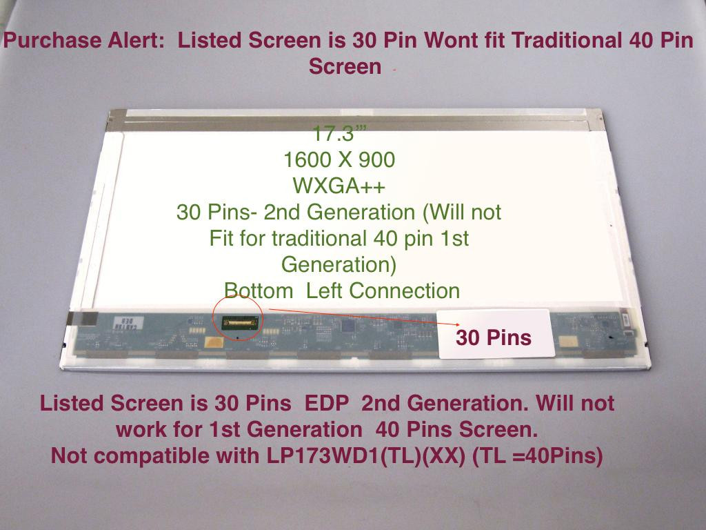 Acer Aspire ES 17 ES1-732 17" HD+ 1600x900 ChiMei N173FGE-E23 CMNAE0D LCD  Screen