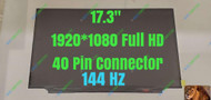 New 17.3" Fhd Hi-gamut Ag 144hz Display Screen 40 Pin Like Auo B173han04.9 Hw:1a