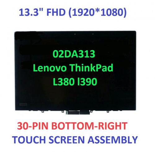 Laptop Screen REPLACEMENT Lenovo ThinkPad L390 Yoga 20NU 20NT LCD Screen Touch Digitizer Touch Control Board Bezel Frame Assembly FHD 1920x1080