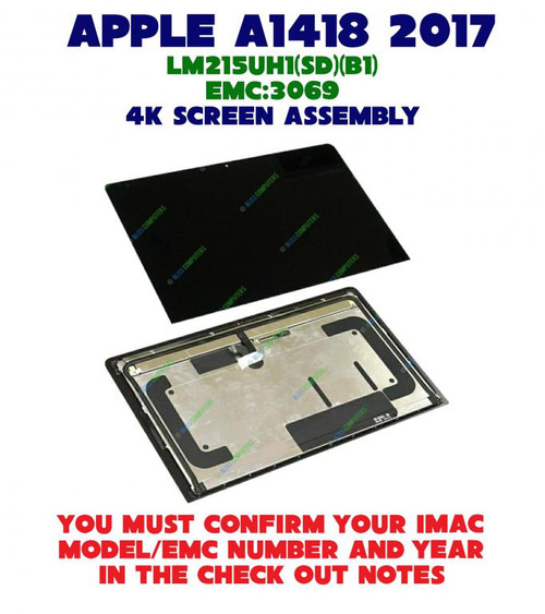 LCD Screen Display Replacement for Apple iMac 21.5" A1418 4K 2017 LM215UH1 SD B1 EMC3069