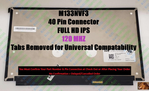 120hz 13.3" FHD IPS laptop LCD screen Display HP 918023-N32 eDP 40 PIN