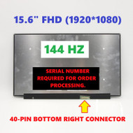 Compatible with NV156FHM-NX4 15.6 inches 144Hz FullHD 1920x1080 IPS 40Pin LCD Display Screen Panel Replacement