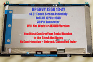 HP L81865-331 Panel 13.3FHD BV UWVA 300n bent DBTS+ AUO Touch Screen Assembly