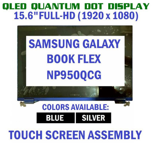 Samsung Np950qcg Royal Blue 15.6" Fhd Qled Complete Screen Assembly Ba96-07387a