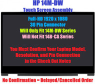 14" HP Pavilion X360 14M-DW 14-DW 14T-DW LCD Display Touch Screen Assembly 1920X1080