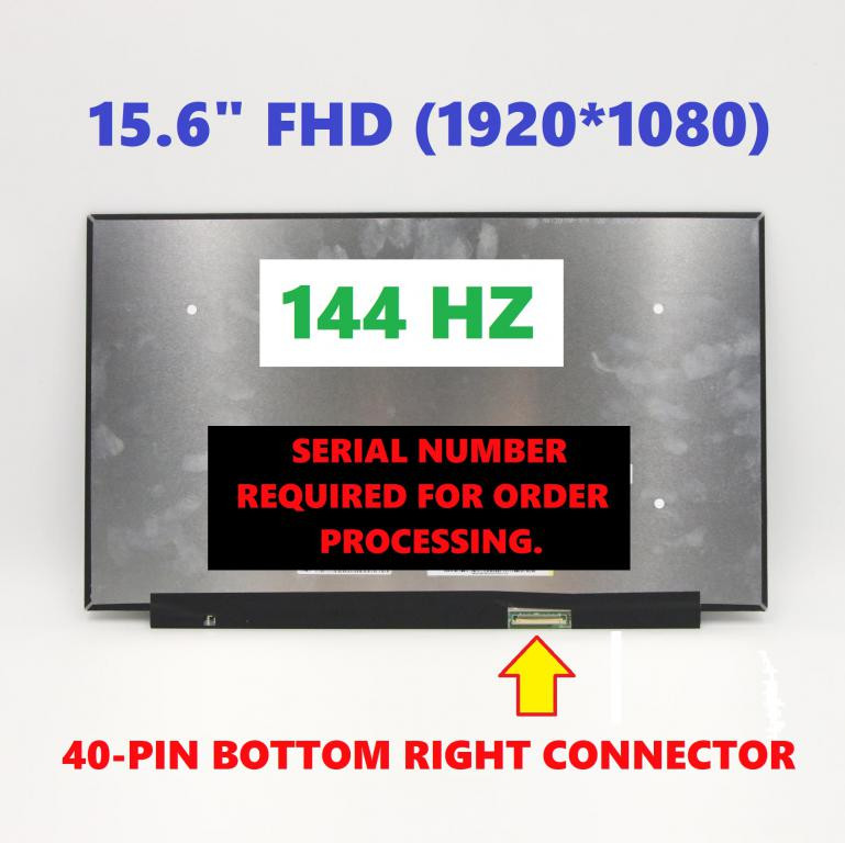 REPLACEMENT 15.6" 100% sRGB FHD 1920x1080 IPS 40 Pin LED LCD Display Screen  Panel Lenovo Legion 5-15ARH05 5-15ARH05H-15IMH05 5-15IMH05H 82B5 82B1 82AU  81Y6 82CF 144hz