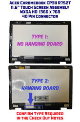 REPLACEMENT 11.6" LCD Touch Screen Assembly Acer Spin R752T Chromebook B116XAB01.4 1366x768