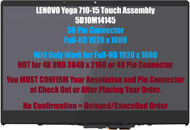 15.6" FHD (1920x1080) LCD Screen LED Display + Touch Digitizer + Bezel Frame + Touch Control Board Assembly 5d10l47462 5D10M14145 for Lenovo Yoga 710-15 710-15ISK 710-15IKB 80U0 80V5 80V50010US