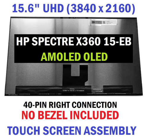HP X360 15-EB 15T-EB000 15-EB0053DX 15.6" UHD AMOLED OLED touch Screen Assembly