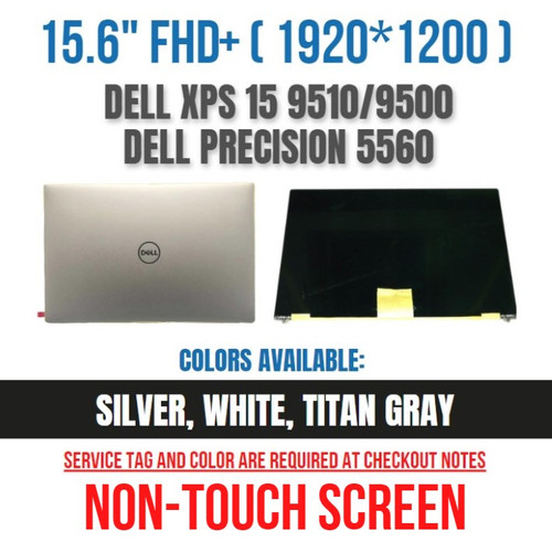 Dell 320-BDTK 15.6" FHD+ 1920x1200 InfinityEdge Non Touch Anti-Glare 500-Nit Display Screen