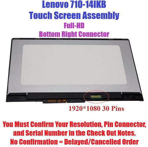 Lenovo 5d10l47419 Touch Assembly Replacement LCD Screen 14.0" Full-HD LED DIODE