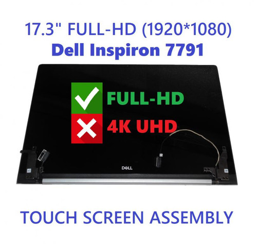 90ct6 Xkpgf Nv173fhm-n46 Oem Dell Lcd 17.3 Touch Fhd Inspiron 17 7791 P42e (ac85