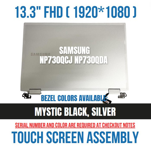 Samsung Galaxy Np730qcj 13.3" Glossy Fhd Complete Screen Assembly Ba96-07426b
