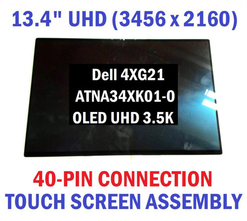 13.4" UHD OLED LCD Touch Screen ATNA34XK01-0 Assembly Dell XPS 13 9310 4XG21