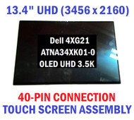 9310 Assembly Dell XPS 13 9310 OLED 4K LCD Panel Touch Screen 13.4" 16:10 3456x2160 4K OLED Dell P/N 4xg21 ATNA34XK01-0