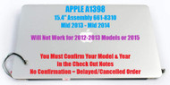 Apple MacBook Pro 15" Retina Mid 2014 A1398 EMC 2881 Screen Assembly