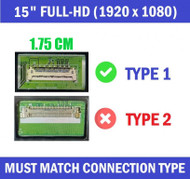 N156HCE-G72 NV156FHM-N4W NV156FHM-N6B LP156WFE-SPF1 B156HAN02.9 0.4 mm 30 pins