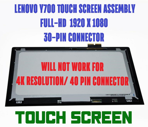 Lenovo Ideapad Y700-15 Touch Assembly REPLACEMENT LCD Screen 15.6" Full HD LED DIODE 1080P