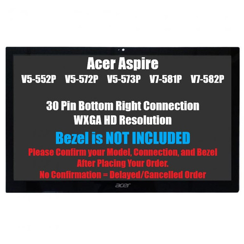 Acer Aspire V5-572p Touch Assembly REPLACEMENT LCD Screen 15.6" WXGA HD LED DIODE