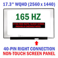 2K 165Hz 17.3" WQHD LAPTOP LCD Screen BOE NE173QHM-NY2 NE173QHM-NY4 NY6 40 pin