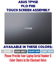 Asus TP412FA-OS31T 14" Laptop Glossy LCD Touch Screen Complete Assembly