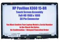 1080P LCD TouchScreen Digitizer+Bezel for HP Pavilion x360 15-br052od 924531-001