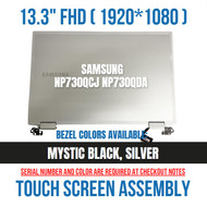 Samsung Np730qda Mystic Black 13.3" Qled Complete Screen Assembly Ba96-07426c