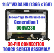 Lenovo 00HW238 00HM250 00HM249 Chromebook Yoga 11E 3rd 20DB 20DU Thinkpad LP116WH6-SPA1 Touch Assembly Frame Board No LCD Cable