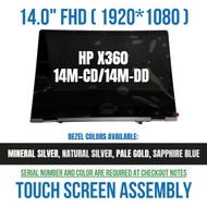 L20555-001 14" LCD Display Touch Complete Assembly HP Pavilion X360 14-CD 14M-CD HD 1366X768 gold