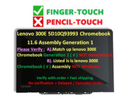 5D10Q93993 for Lenovo Chromebook 300e B81H0 11.6'' HD LCD Display Touch Screen Assembly Digitizer w/Bezel (LCD Module with Sensor)