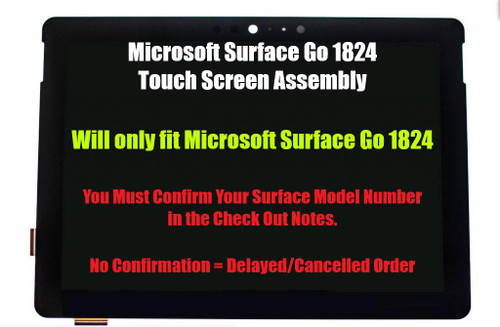 REPLACEMENT 10" 1800x1200 IPS LQ100P1JX51 LED LCD Display Touch Screen Digitizer Assembly Microsoft Surface Go 1824 1825 MCZ-00002 MHN-00001