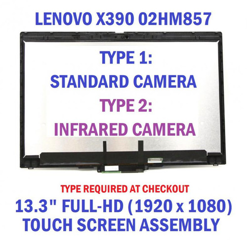 New REPLACEMENT Lenovo Thinkpad X390 Yoga 20NN 20NQ LCD Touch Screen Assembly REPLACEMENT 13.3" FHD