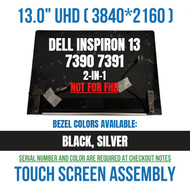 13.3" Dell Inspiron 13 2-in-1 7391 4K UHD 3840x2160 LCD Touch Screen Digitizer REPLACEMENT Assembly